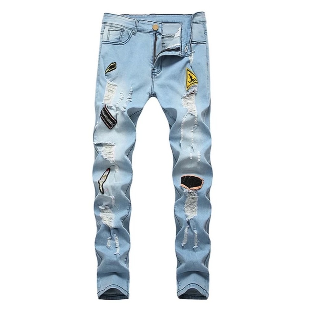SHEIN Patchwork Denim